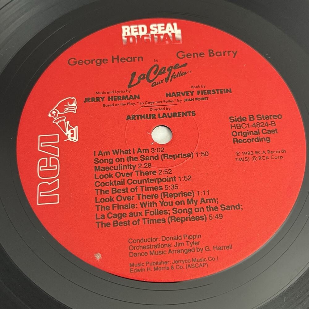La Cage Aux Folles The Broadway Musical Gatefold LP 1983 RCA Red Seal HBC1-4824 - Picture 6 of 9